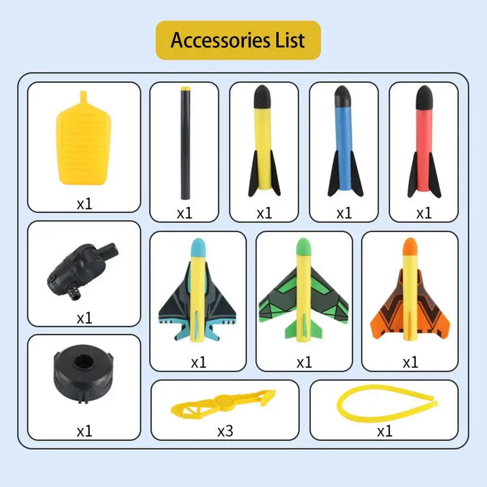 Toy Air Rocket Launcher Fun Outdoor Toy 6 Foam Rockets With Foot Launch Pad Collapsible Launcher Stand For Boys And Girls Ages
Toy Air Rocket Launcher Fun Outdoor Toy 6 Foam Rockets With Foot Launch Pad Collapsible Launcher Stand For Boys And Girls Ages