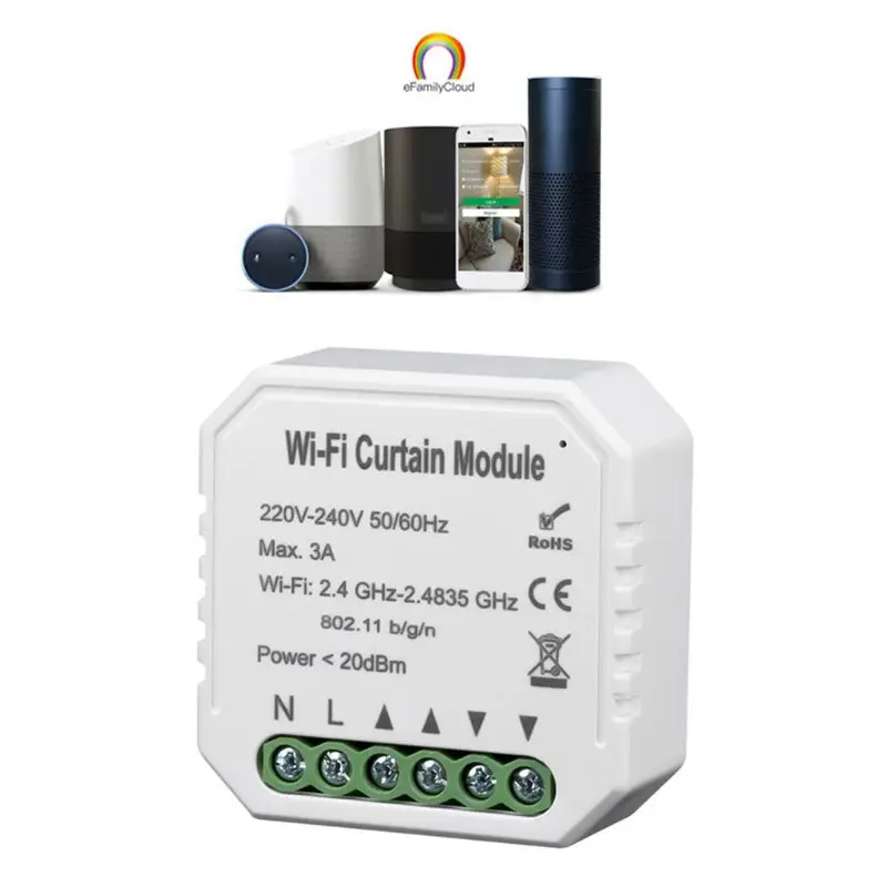 Умный модуль переключения штор M4YD, Wi-Fi, управление через приложение, голосовое управление
Умный модуль переключения штор M4YD, Wi-Fi, управление через приложение, голосовое управление