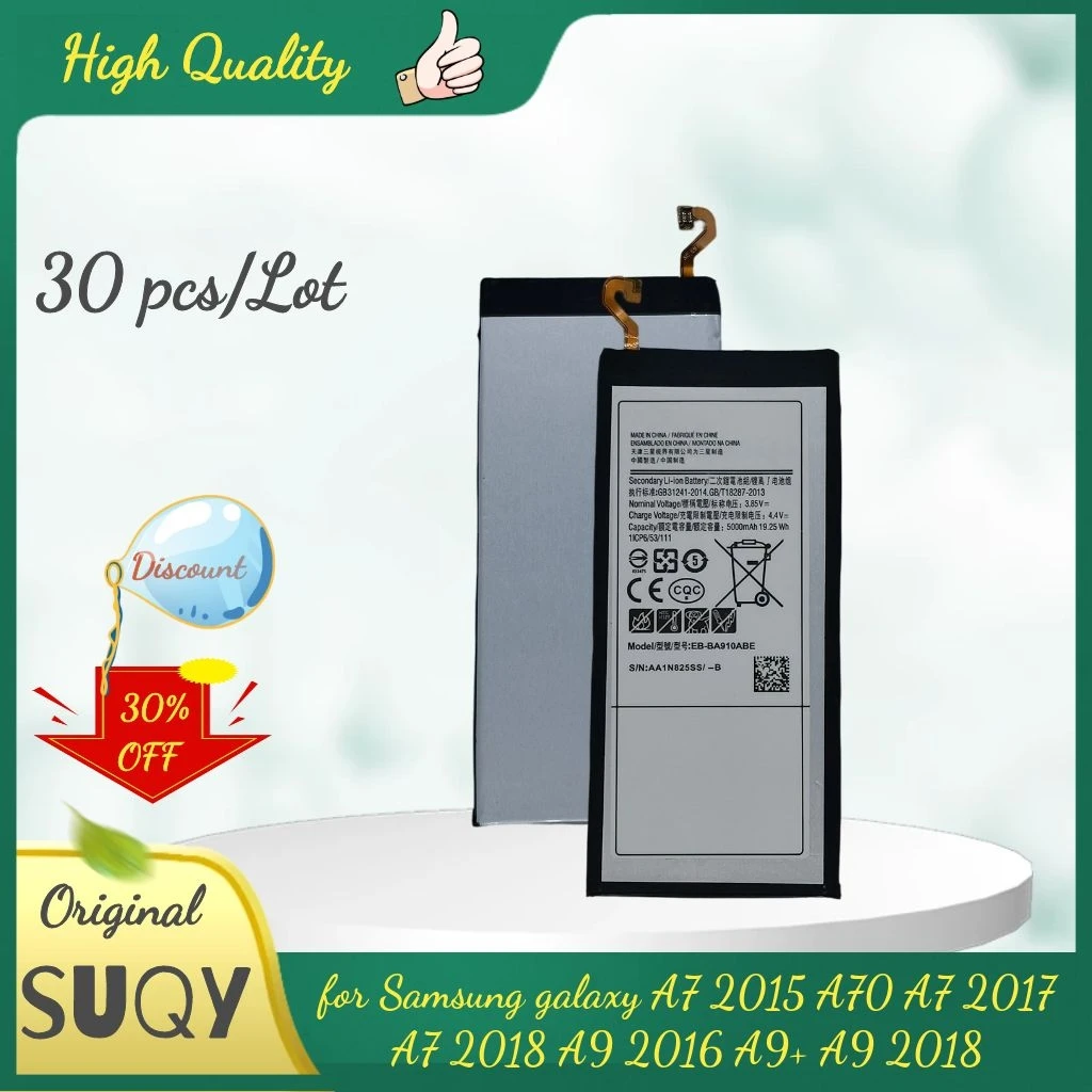 30 pcs/lot Batteria for Samsung galaxy a9 2016 a9+ a9 pro 2016 a9 2018 a9s a7 2015 a70 a7 2017 a10 Battery Replacement Wholesale
30 pcs/lot Batteria for Samsung galaxy a9 2016 a9+ a9 pro 2016 a9 2018 a9s a7 2015 a70 a7 2017 a10 Battery Replacement Wholesale