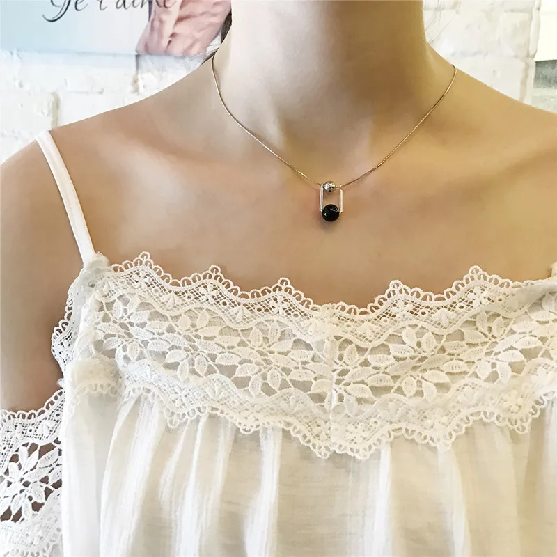 POFUNUO Women Luxury Jewelry 925 Sterling Silver Snake Chain Black Onyx Necklace Lovers Wedding Birthday Gift Agate Chic Chokers
POFUNUO Women Luxury Jewelry 925 Sterling Silver Snake Chain Black Onyx Necklace Lovers Wedding Birthday Gift Agate Chic Chokers