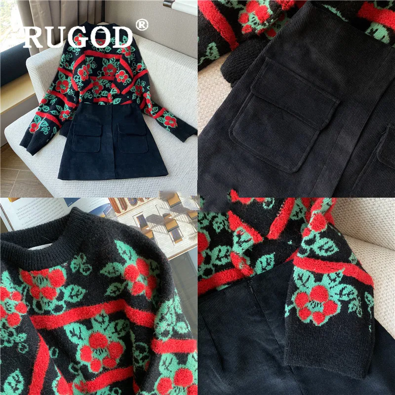 RUGOD vintage Flower Print Knitted Sweater Women fashion winter thick o neck long sleeve pullover jumper Temerament knitwear top
RUGOD vintage Flower Print Knitted Sweater Women fashion winter thick o neck long sleeve pullover jumper Temerament knitwear top