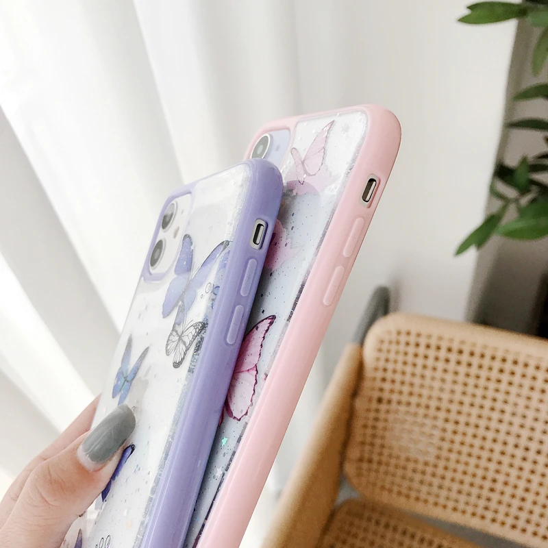 Gimfun Cute Laser Card Butterfly Phone Case for IPhone 11 Pro Max XS Max XR 7 6 8 Plus Pink Purple Glitter Soft Clear TPU Cover
Gimfun Cute Laser Card Butterfly Phone Case for IPhone 11 Pro Max XS Max XR 7 6 8 Plus Pink Purple Glitter Soft Clear TPU Cover