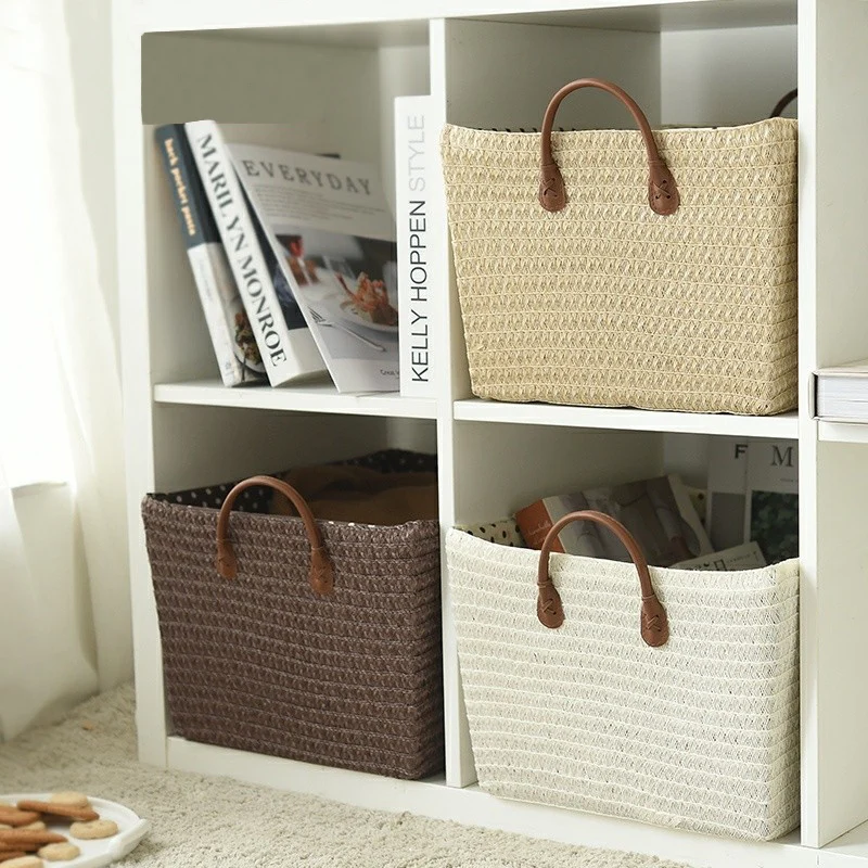 NEW Foldable Storage Baskets Large Kids Toys Storage Box Hand-woven Lundry Basket with Handle Desktop Sundries Organizer Panier
NEW Foldable Storage Baskets Large Kids Toys Storage Box Hand-woven Lundry Basket with Handle Desktop Sundries Organizer Panier