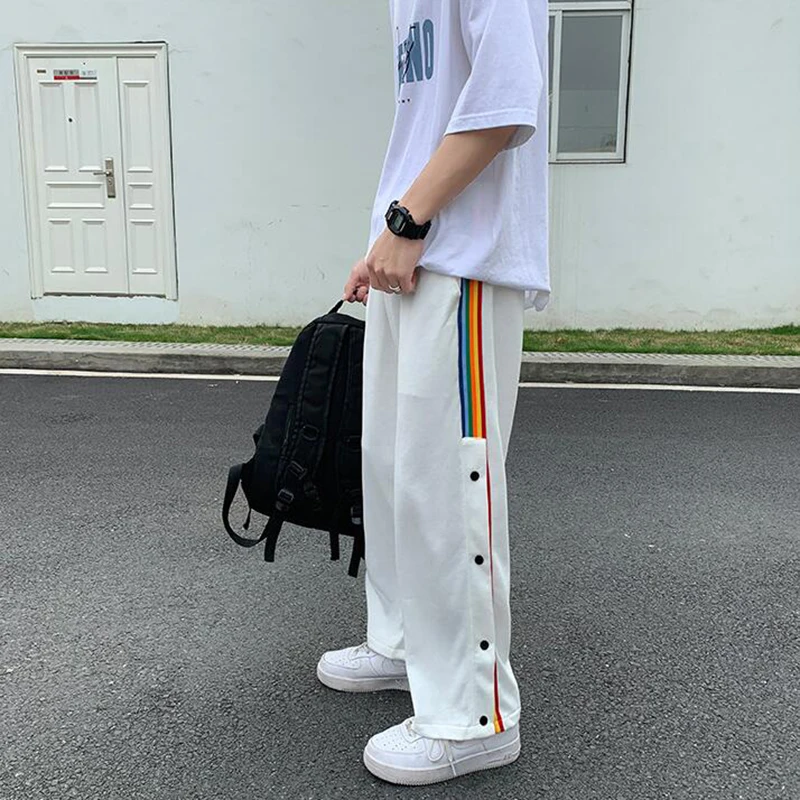 Breasted Pants Men's Summer Straight Tube Loose Casual Pants Korean Fashion Sports Pants Gaojiechao Brand Wide Leg Casual Pants
Breasted Pants Men's Summer Straight Tube Loose Casual Pants Korean Fashion Sports Pants Gaojiechao Brand Wide Leg Casual Pants