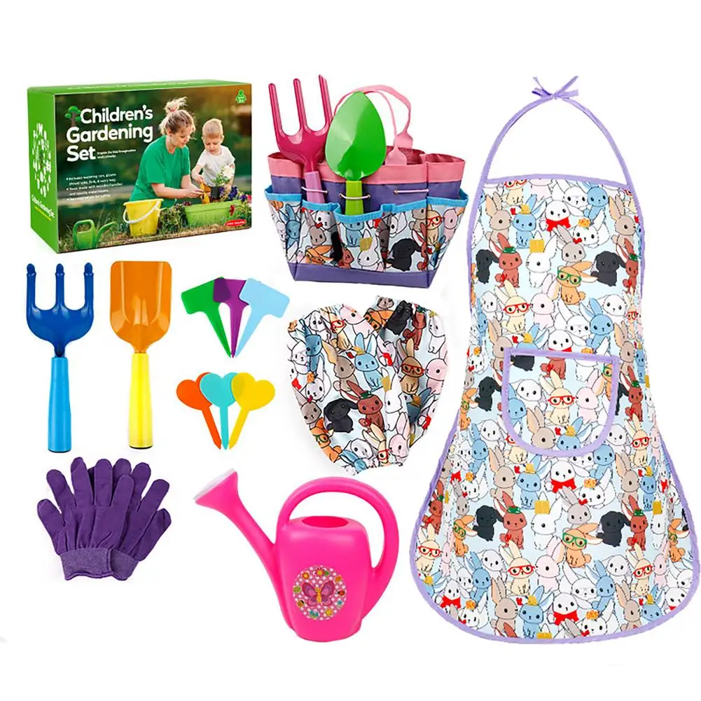 17pcs Children's Garden Tool Set Iron Shovel Trowel Rake With Wooden Handle For Kids Outdoor Beach Shovel Portable Tool Bag
17pcs Children's Garden Tool Set Iron Shovel Trowel Rake With Wooden Handle For Kids Outdoor Beach Shovel Portable Tool Bag