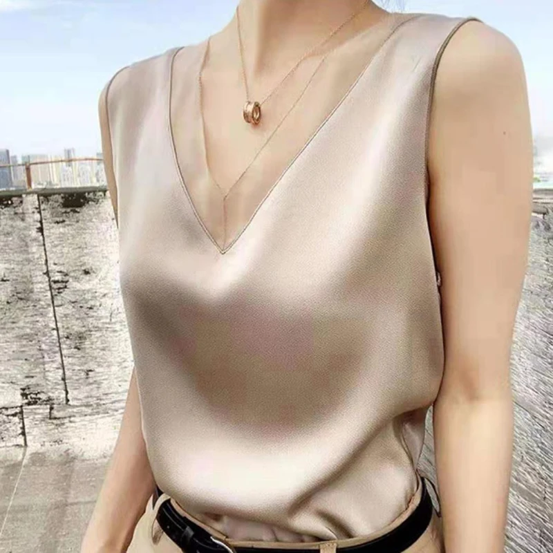 Women's Blouses Summer Elegant Tunic Vintage Office Plus Size Satin Silk Blouse Basic Chiffon Tops Shirt Black Champagne 2021
Women's Blouses Summer Elegant Tunic Vintage Office Plus Size Satin Silk Blouse Basic Chiffon Tops Shirt Black Champagne 2021