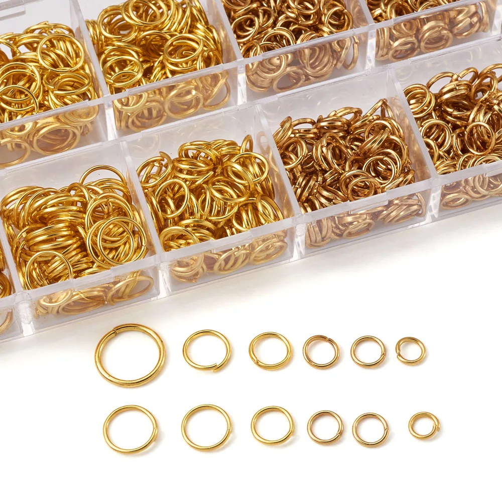 1105pcs/Box 4 5 6 7 8 10mm Golden Jump Rings Iron Close but Unsoldered Split Rings Connectors For Diy Jewelry Findings Making 
1105pcs/Box 4 5 6 7 8 10mm Golden Jump Rings Iron Close but Unsoldered Split Rings Connectors For Diy Jewelry Findings Making
