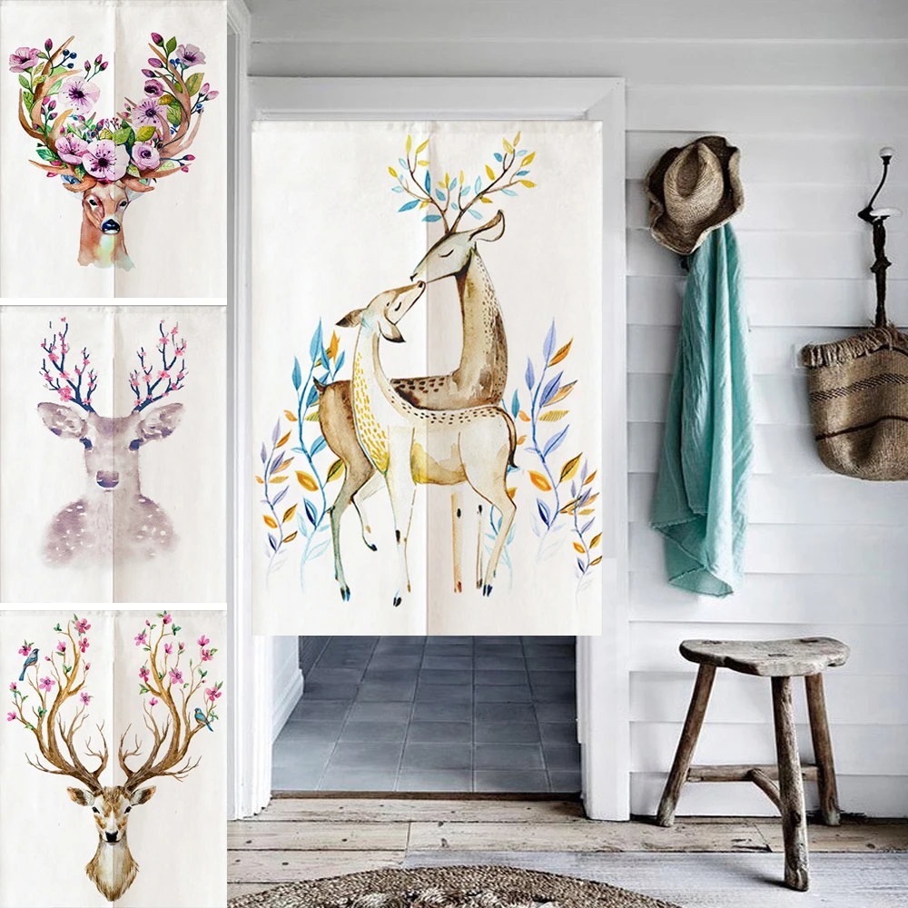 Japanese Half Hanging Door Curtain Fengshui Elk Printed For Home Kitchen Bedroom Entrance Decoration Thick Costomized Curtains
Japanese Half Hanging Door Curtain Fengshui Elk Printed For Home Kitchen Bedroom Entrance Decoration Thick Costomized Curtains