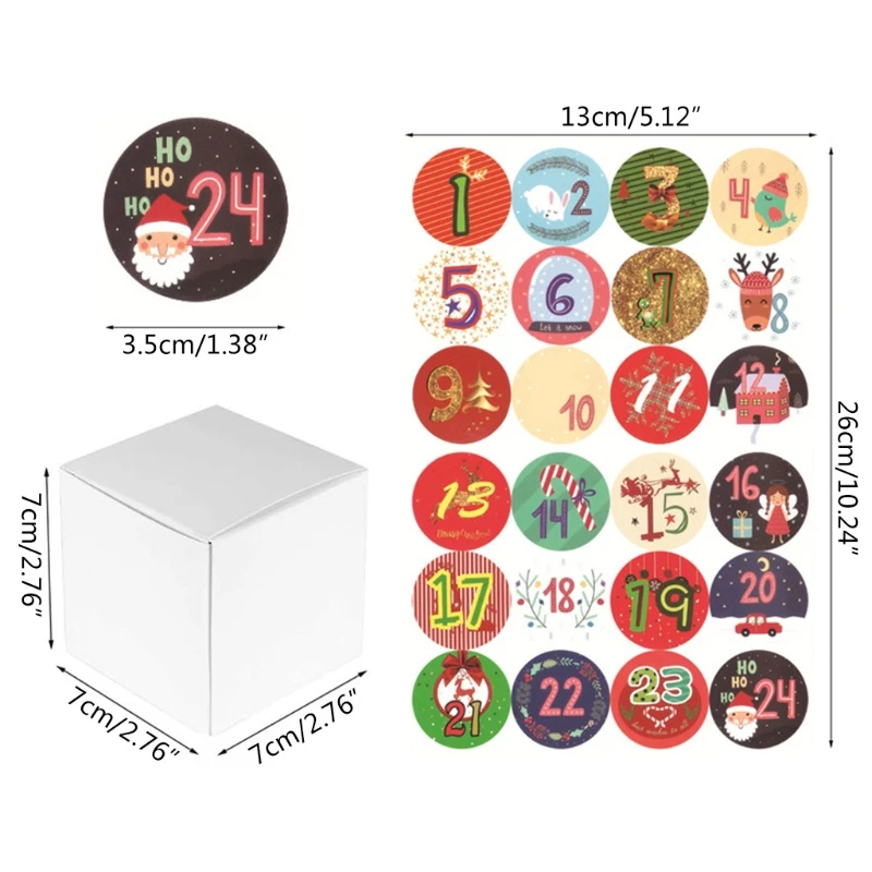 Christmas Advent Calendar Paper Candy Box 24 Days Christmas Element Candy Bags with Number Stickers Handmade DIY Sacks
Christmas Advent Calendar Paper Candy Box 24 Days Christmas Element Candy Bags with Number Stickers Handmade DIY Sacks
