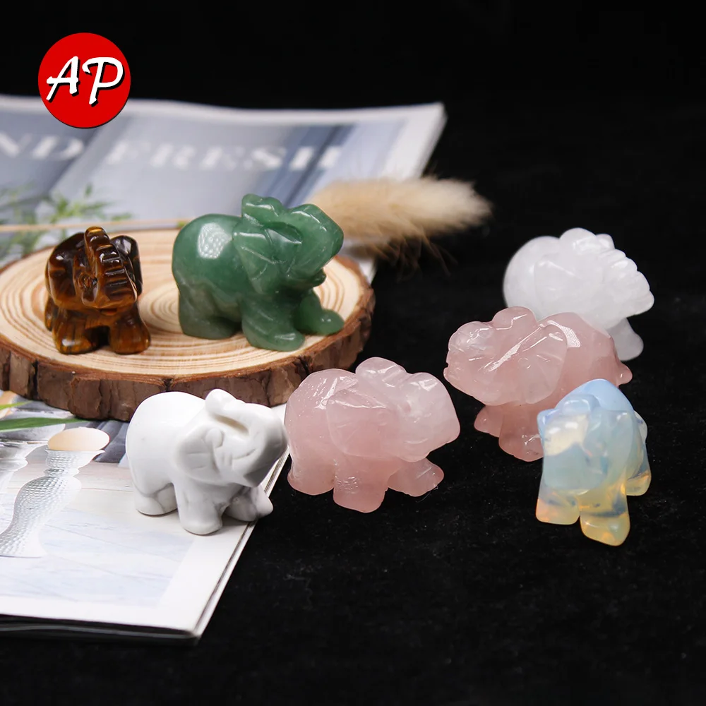 1.5inch Natural Crystal Rose Quartz Elephant Opal Carved Chakra Figurine Healing Stone For Reiki Feng Shui Gift Home Ornaments
1.5inch Natural Crystal Rose Quartz Elephant Opal Carved Chakra Figurine Healing Stone For Reiki Feng Shui Gift Home Ornaments
