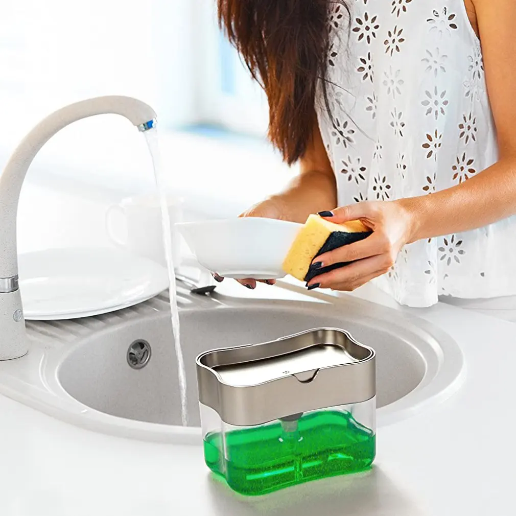 Kitchen sponge bracket press soap liquid box Soap dispenser Manual kitchen press For Family School Office
Kitchen sponge bracket press soap liquid box Soap dispenser Manual kitchen press For Family School Office