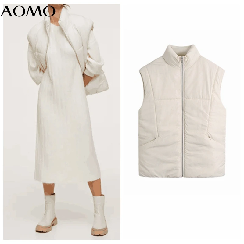 AOMO Women White Oversized Waistcoat Parkas Thick 2021 Winter Zipper Pockets Female Warm Elegant Coat CE349A
AOMO Women White Oversized Waistcoat Parkas Thick 2021 Winter Zipper Pockets Female Warm Elegant Coat CE349A