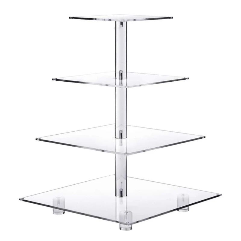 4-Tier Cake Plate Stand LED Light String Cupcake Holder Acrylic Cupcake Display 
4-Tier Cake Plate Stand LED Light String Cupcake Holder Acrylic Cupcake Display