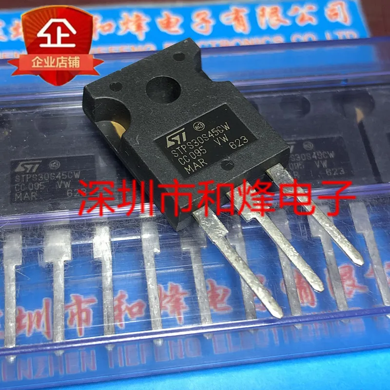 10 шт. STPS3045CW TO-247 45V 30A 
10 шт. STPS3045CW TO-247 45V 30A