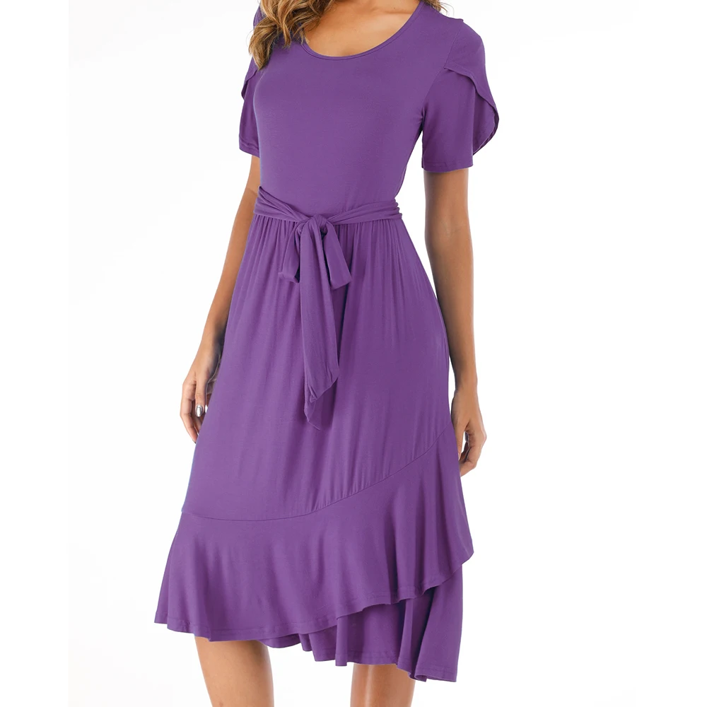 2021 Summer New Casual Solid Color Casual Lace Up Fashion Short Sleeve Sexy Midi Dress Female
2021 Summer New Casual Solid Color Casual Lace Up Fashion Short Sleeve Sexy Midi Dress Female