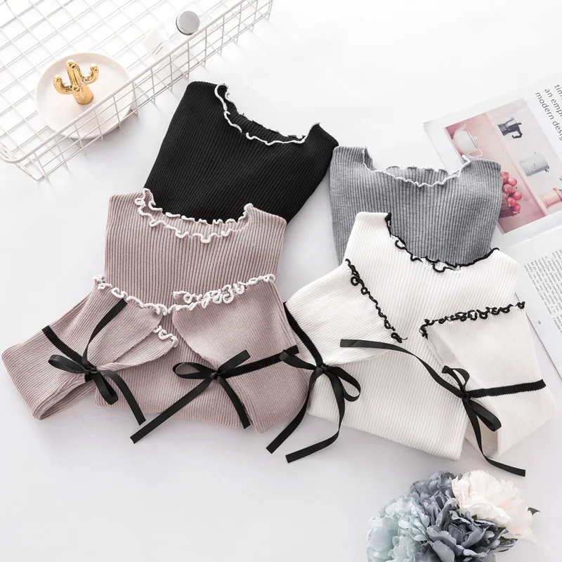 Women's sweater 2020 autumn new slim horn sleeve slit tie knit tight sweater women's long sleeve bottom coat
Women's sweater 2020 autumn new slim horn sleeve slit tie knit tight sweater women's long sleeve bottom coat