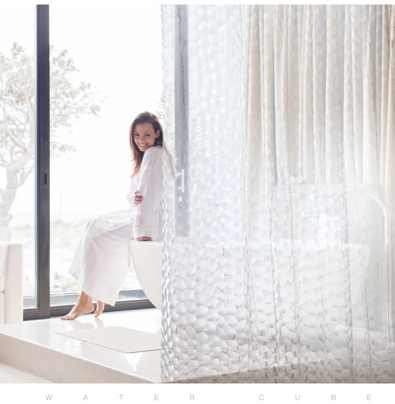 Bathroom Shower Curtain 3D Waterproof Mildew proof EVA Bath Curtain Shower Curtains With 12 Hooks Bath Curtains 180*180 180*200
Bathroom Shower Curtain 3D Waterproof Mildew proof EVA Bath Curtain Shower Curtains With 12 Hooks Bath Curtains 180*180 180*200