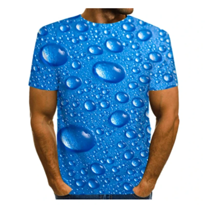 3D printed men's short-sleeved T-shirt water droplets printed T-shirt 2021 new Breathable, sweat-absorbent and comfortable
3D printed men's short-sleeved T-shirt water droplets printed T-shirt 2021 new Breathable, sweat-absorbent and comfortable