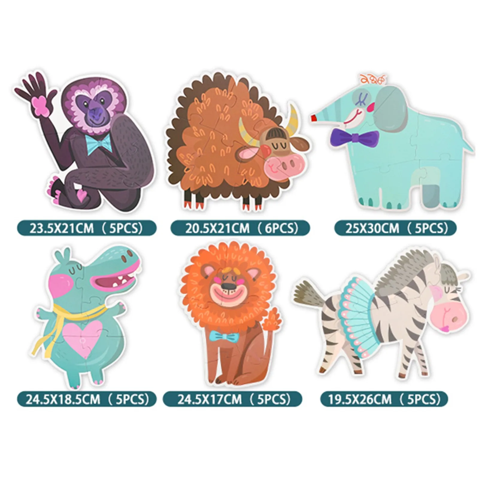Montessori 31Pcs Thick Paper Animal Puzzle Early Education Enlightenment Cartoon Puzzle Toys Interactive Games For Kids-Parents
Montessori 31Pcs Thick Paper Animal Puzzle Early Education Enlightenment Cartoon Puzzle Toys Interactive Games For Kids-Parents