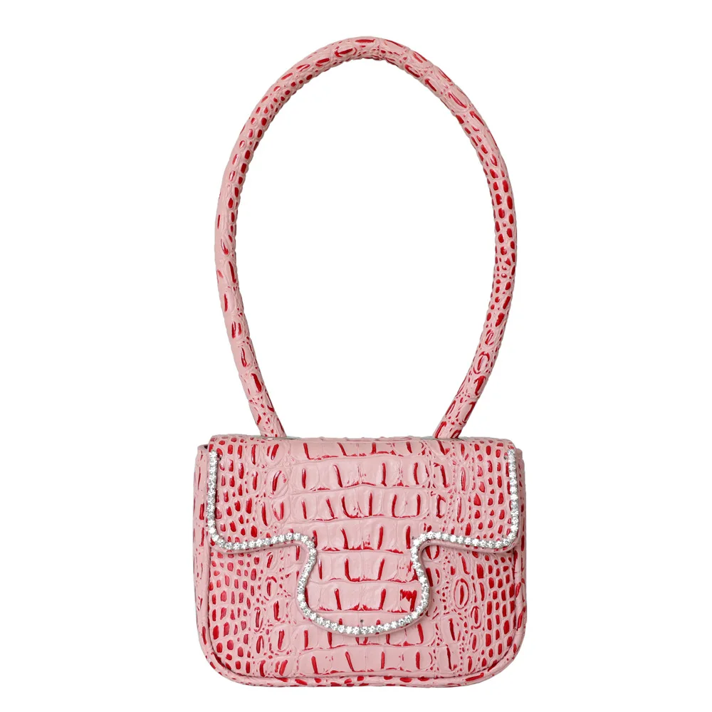 Diamond underarm bag crocodile cowhide women handbag small party shoulder bag lovely pink cover flap gradual color mini tote bag
Diamond underarm bag crocodile cowhide women handbag small party shoulder bag lovely pink cover flap gradual color mini tote bag