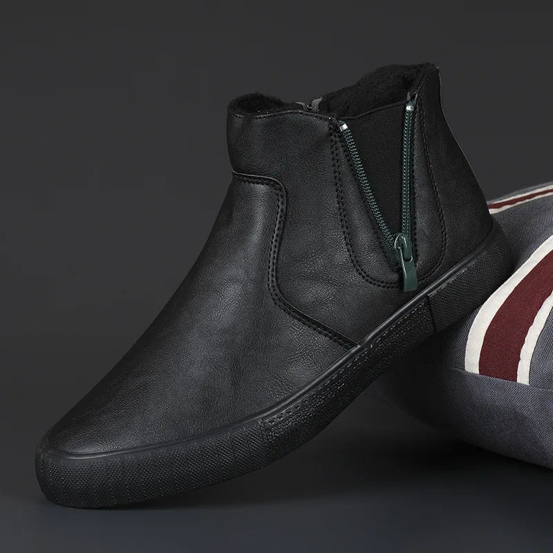 Men Casual Shoes Flat PU Round Shape Plus Fleece Keep Warm Side Zipper Waterproof and Non Slip Leather
Men Casual Shoes Flat PU Round Shape Plus Fleece Keep Warm Side Zipper Waterproof and Non Slip Leather