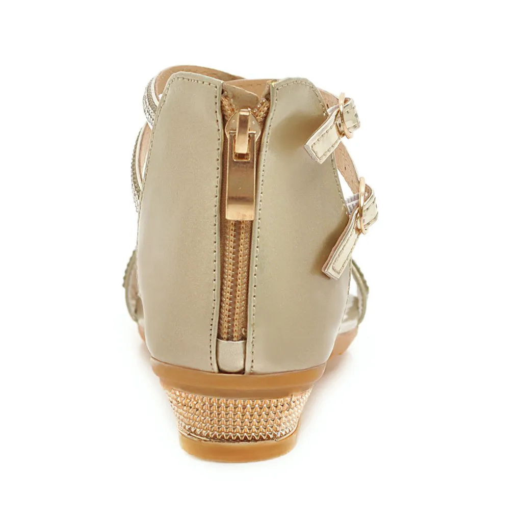 Sandals Women Flat Heel Zipper Bling Crystal Shoes Women's Summer High Quality Sandals Footwear Zapatos De Mujer
Sandals Women Flat Heel Zipper Bling Crystal Shoes Women's Summer High Quality Sandals Footwear Zapatos De Mujer