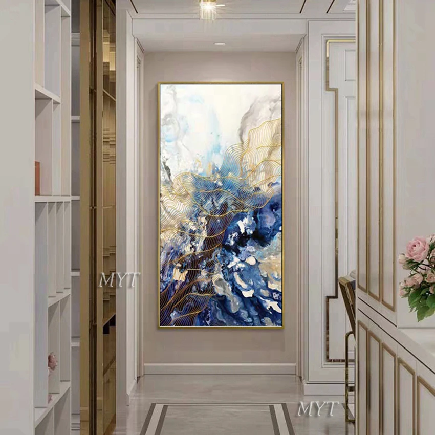 Gold And Blue High Quality Abstract Oil Painting On Canvas Handpainted Beautiful Modern Paintings Wall Art Home Decor Picture
Gold And Blue High Quality Abstract Oil Painting On Canvas Handpainted Beautiful Modern Paintings Wall Art Home Decor Picture