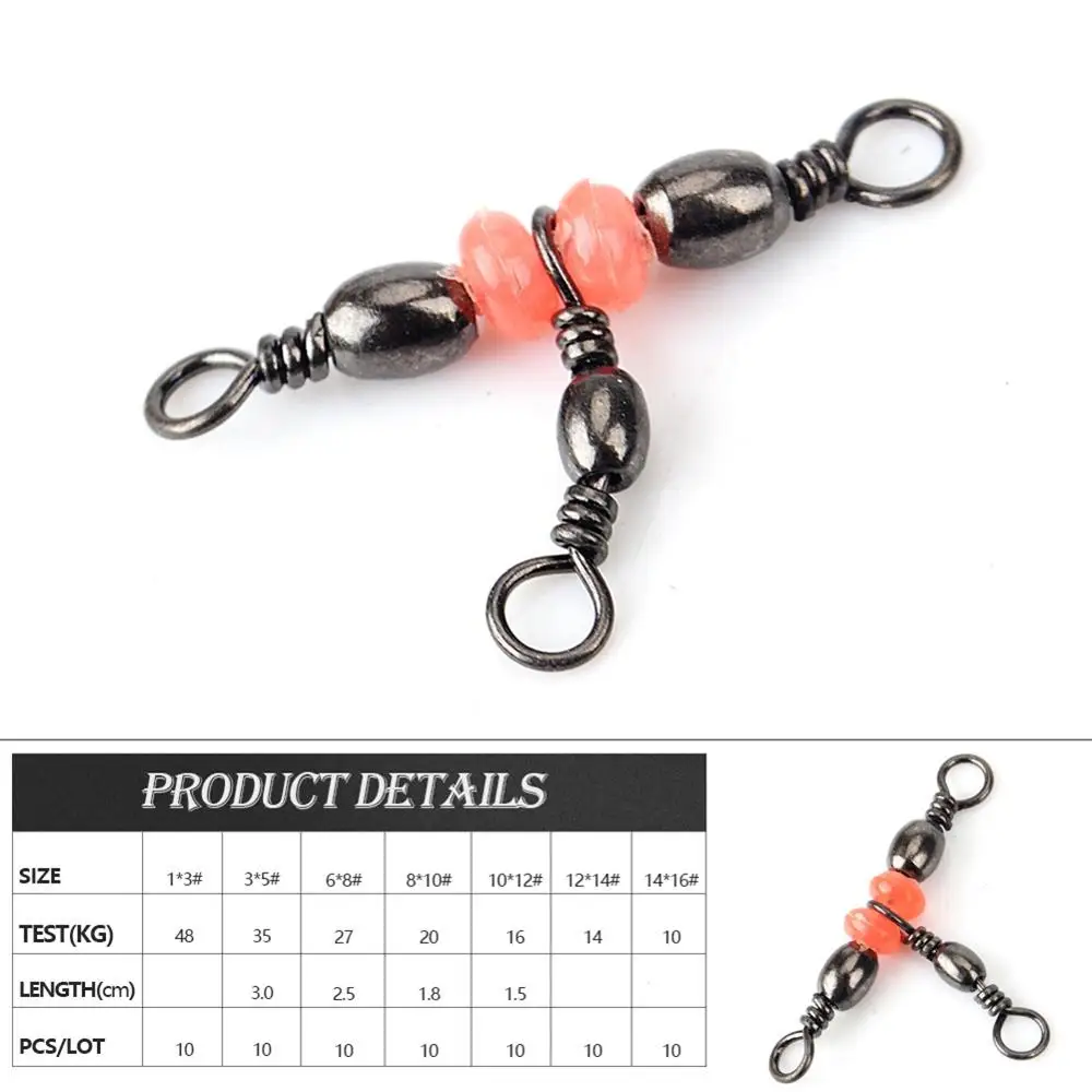 10Pcs 3Way T-shape Cross-line Rolling Swivel With Pearl Beads Fishing Swivels Fishhooks Brass Fishing Connector accessories HOT
10Pcs 3Way T-shape Cross-line Rolling Swivel With Pearl Beads Fishing Swivels Fishhooks Brass Fishing Connector accessories HOT