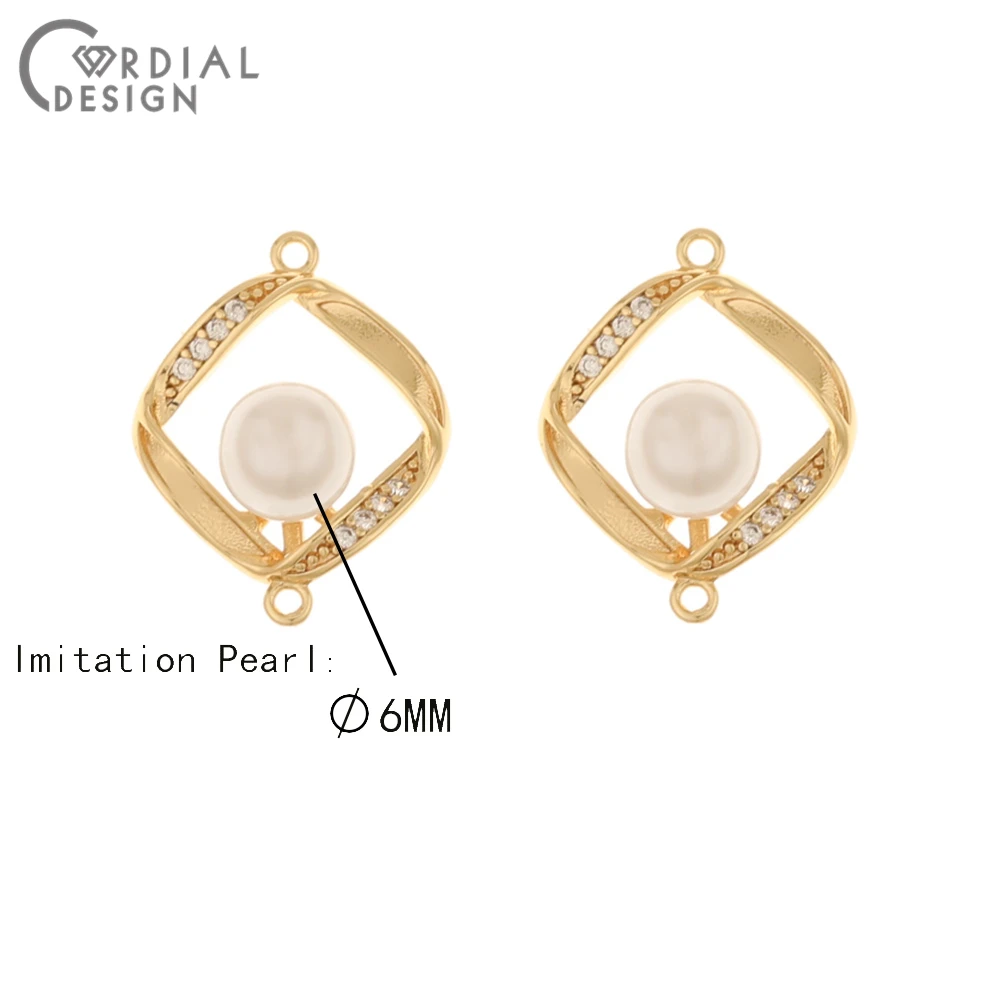 Cordial Design 20Pcs 13*17MM Jewelry Accessories/CZ Connectors/Genuine Gold Plating/Square Shape/Hand Made/DIY Earrings Making
Cordial Design 20Pcs 13*17MM Jewelry Accessories/CZ Connectors/Genuine Gold Plating/Square Shape/Hand Made/DIY Earrings Making