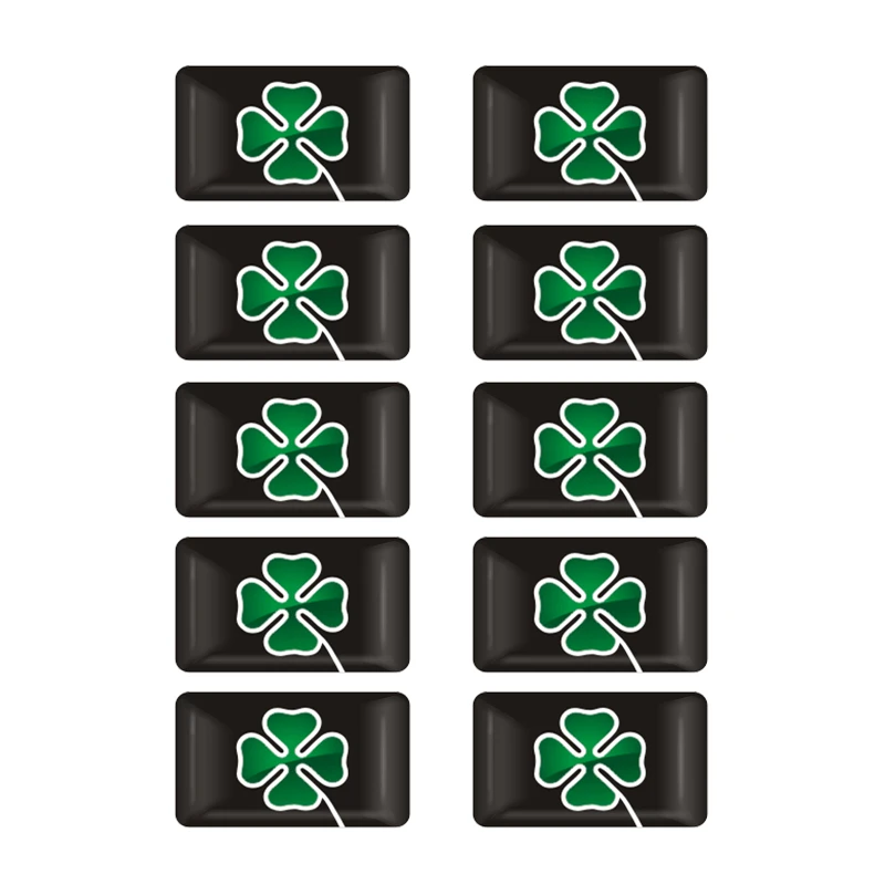 10 шт. эмблема Alfa Romeo quatrefoil green delta декоративная наклейка для украшения автомобиля