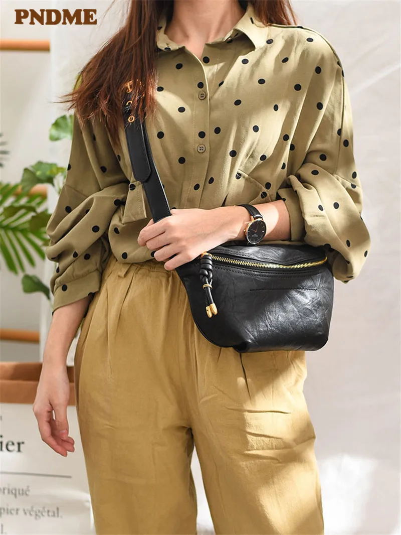 Женская нагрудная сумка PNDME из натуральной кожи, модный дизайн, повседневная многофункциональная сумка через плечо из натуральной кожи с це...
Женская нагрудная сумка PNDME из натуральной кожи, модный дизайн, повседневная многофункциональная сумка через плечо из натуральной кожи с це...