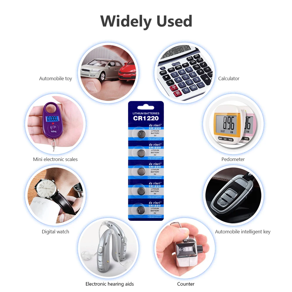5Pcs/card CR1220 Lithium Battery 100% Original 3V CR1220 Watch Remote Cell Replace ECR1220 BR1220 LM1220 DL1220 For Coin Cell
5Pcs/card CR1220 Lithium Battery 100% Original 3V CR1220 Watch Remote Cell Replace ECR1220 BR1220 LM1220 DL1220 For Coin Cell