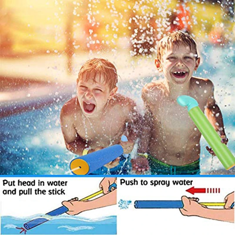K1KC 6 Pack Foam Water Blaster Set Pool Toys Water Toy for Kids Water Blaster send Swimming Pool Outdoor Beach Play
K1KC 6 Pack Foam Water Blaster Set Pool Toys Water Toy for Kids Water Blaster send Swimming Pool Outdoor Beach Play