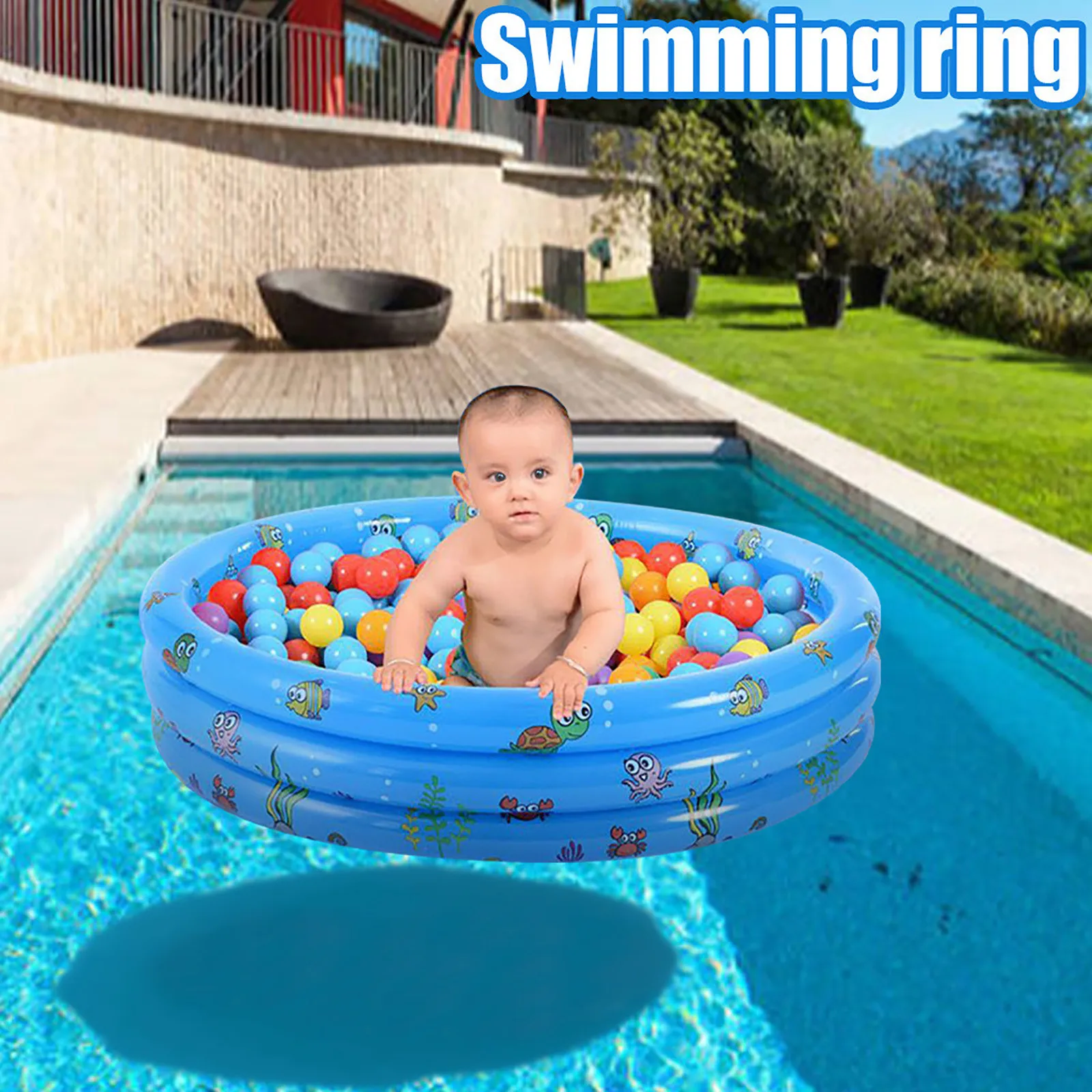 

Детский летний надувной бассейн для купания, развлекательная ванна с выдувкой, трехслойная теплая летняя игрушка