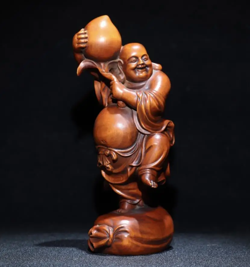 Archaize seiko Hand-carved boxwood maitreya Buddha hug peach household decoration crafts statue
Archaize seiko Hand-carved boxwood maitreya Buddha hug peach household decoration crafts statue