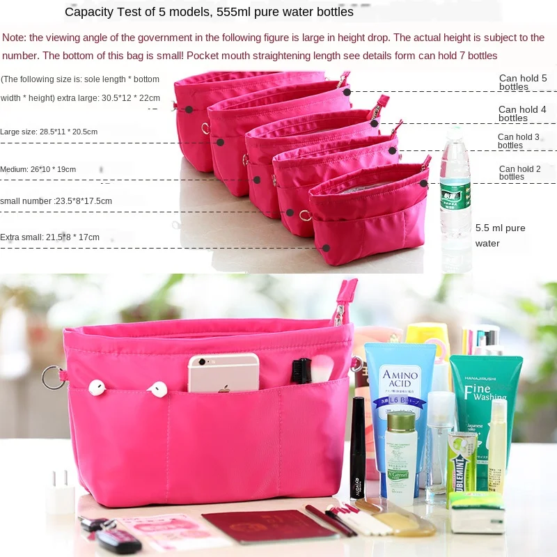 Nylon Tote Organizer Purse Insert Pocketbook Organizer Insert Handbag Divider with Handles Zipper Closure 5 Sizes
Nylon Tote Organizer Purse Insert Pocketbook Organizer Insert Handbag Divider with Handles Zipper Closure 5 Sizes