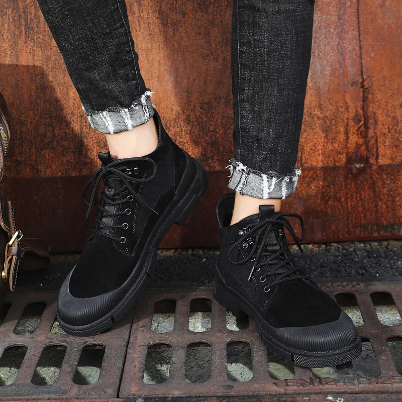 Leather Boots Coturno Combat Boots Safety Man Leather Men Men's Rubber Cowboy Mens Military Shoes For Black Winter
Leather Boots Coturno Combat Boots Safety Man Leather Men Men's Rubber Cowboy Mens Military Shoes For Black Winter