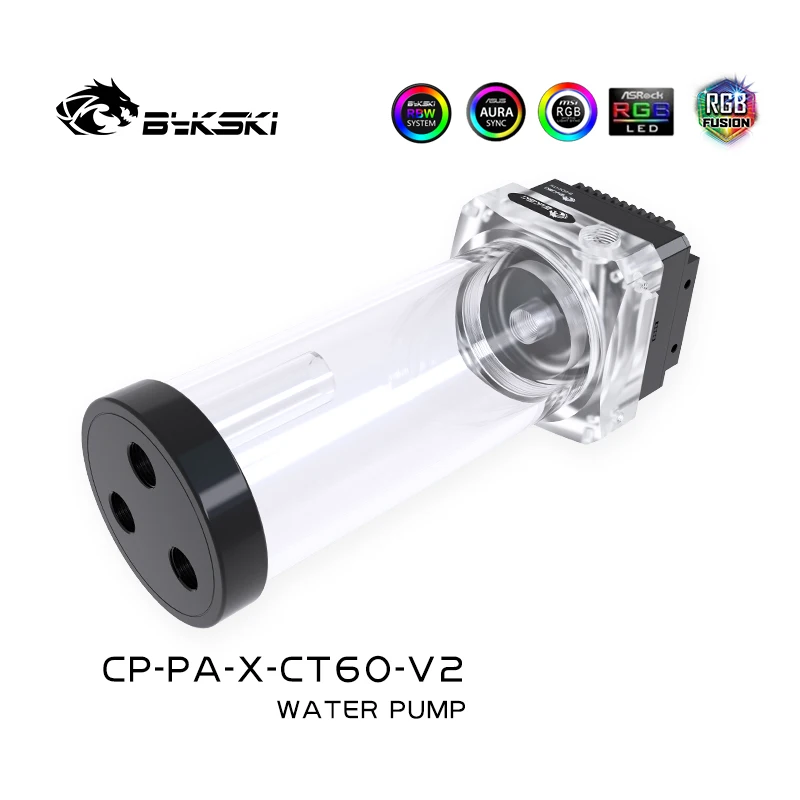 Bykski Pump Reservoir One Piece Kit Lighting 5V ARGB / 12V RGB G1/4 100/150/200mm CP-PA-X-CT60-V2 
Bykski Pump Reservoir One Piece Kit Lighting 5V ARGB / 12V RGB G1/4 100/150/200mm CP-PA-X-CT60-V2