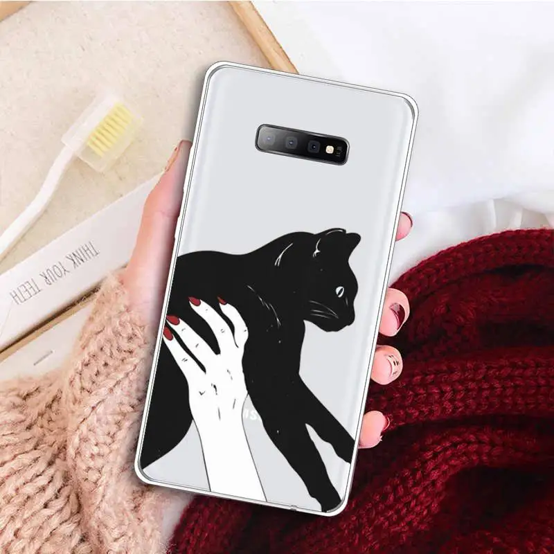 Cartoon lovely black cat animal Phone Case Transparent For Samsung Galaxy A 71 21s S note 8 9 10 plus 20 ultra
Cartoon lovely black cat animal Phone Case Transparent For Samsung Galaxy A 71 21s S note 8 9 10 plus 20 ultra