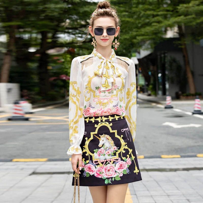 Designer High Quality Women Sets Fringed Chiffon Shirt Top Gorgeous Diamond Skirt Fashion Party Print Spring Autumn 2 Piece Suit
Designer High Quality Women Sets Fringed Chiffon Shirt Top Gorgeous Diamond Skirt Fashion Party Print Spring Autumn 2 Piece Suit
