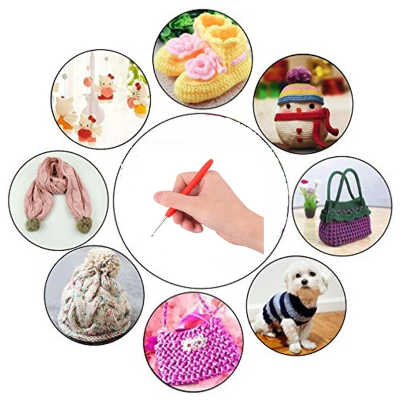 12 Sizes Crochet Hook SetwithErgonomicHandlesfor Extra Comfort | Comes with Beautiful Felt Bag | Extra Long and Thick E56C
12 Sizes Crochet Hook SetwithErgonomicHandlesfor Extra Comfort | Comes with Beautiful Felt Bag | Extra Long and Thick E56C