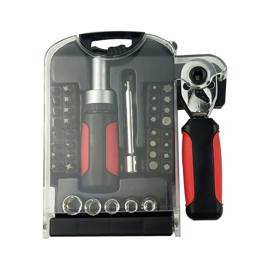 40pcs Ratchet Torque Wrench Sleeve Car Bicycle Motorcycle Tire Repair Hand Tool Combination Ratchet Wrench Tool Set
40pcs Ratchet Torque Wrench Sleeve Car Bicycle Motorcycle Tire Repair Hand Tool Combination Ratchet Wrench Tool Set