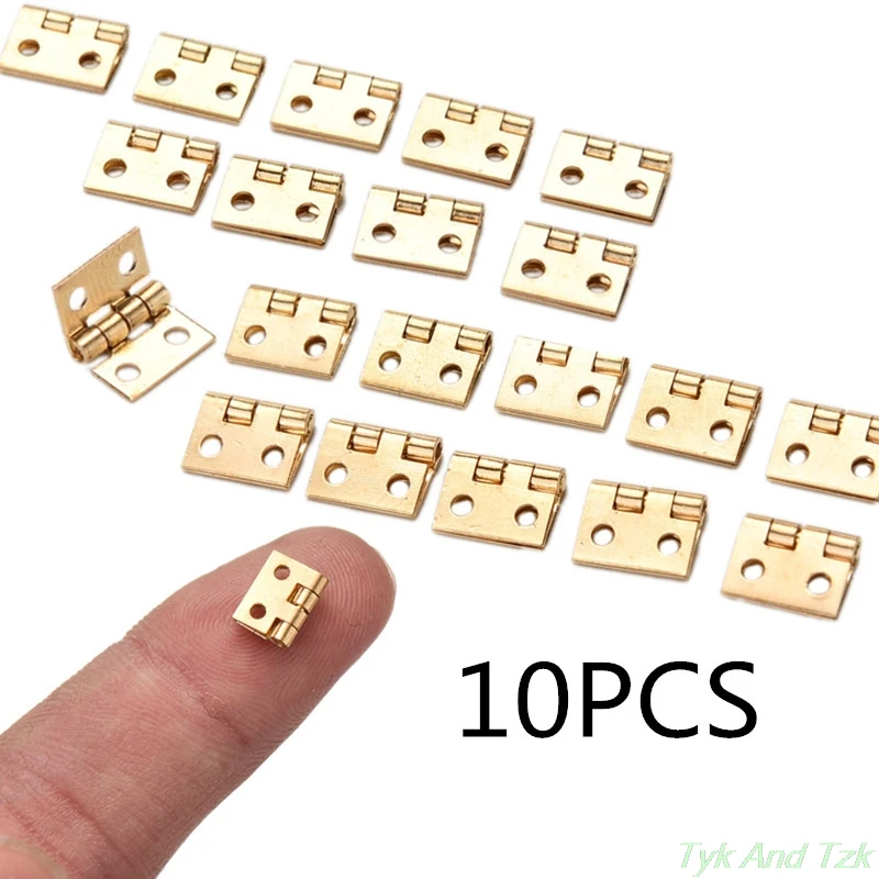 10Pcs Brass Plated Mini Hinge Small Decorative Jewelry Wooden Box Cabinet Door Hinges With Nails Dollhouse Furniture Acc Hot
10Pcs Brass Plated Mini Hinge Small Decorative Jewelry Wooden Box Cabinet Door Hinges With Nails Dollhouse Furniture Acc Hot