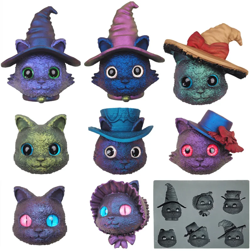 DIY Halloween Witch Cat Crystal Epoxy Resin Mold Lolita Demon Cat Head Frosted Silicone Mold
DIY Halloween Witch Cat Crystal Epoxy Resin Mold Lolita Demon Cat Head Frosted Silicone Mold