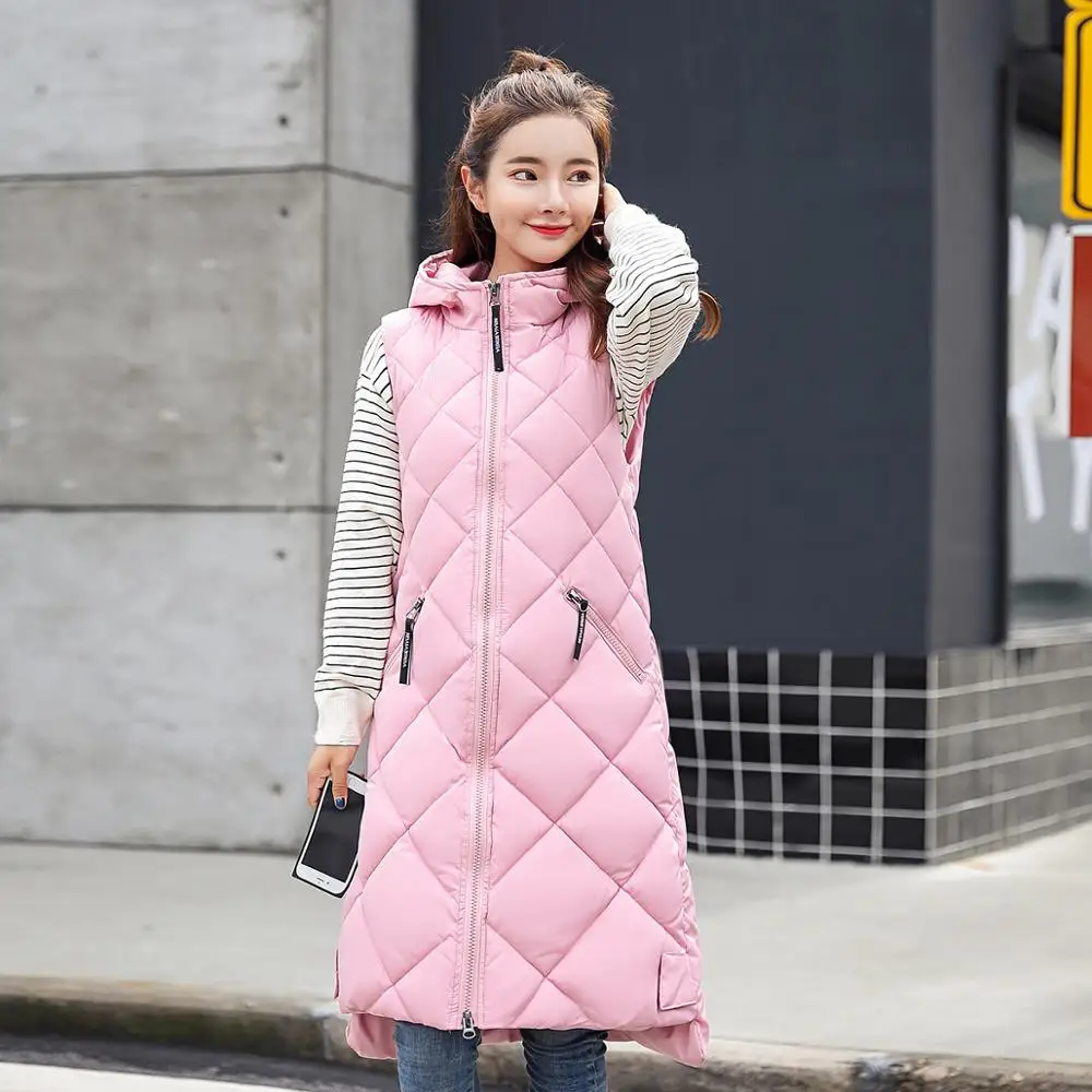 Осенне-зимние длинные пуховые Жилеты с капюшоном, Женский однотонный Свободный жилет без рукавов, Женская Новая мода, повседневные теплые ж...
Осенне-зимние длинные пуховые Жилеты с капюшоном, Женский однотонный Свободный жилет без рукавов, Женская Новая мода, повседневные теплые ж...