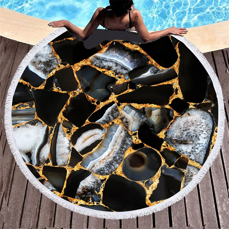 Tie Dye Print Microfiber Beach Towel 150cm Round Soft Swimming Bath Towel with Tassel Summer Beach Pad Towel
Tie Dye Print Microfiber Beach Towel 150cm Round Soft Swimming Bath Towel with Tassel Summer Beach Pad Towel