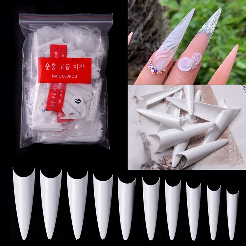 600Pcs French Pointed False Nails Extend The Full Coverage of Nails and Carved Transparent Thin High-grade Coffin Fake Nail Tips
600Pcs French Pointed False Nails Extend The Full Coverage of Nails and Carved Transparent Thin High-grade Coffin Fake Nail Tips