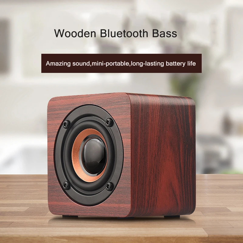 Переносная Bluetooth-Колонка caixa de som деревянная мини-Колонка для домашнего