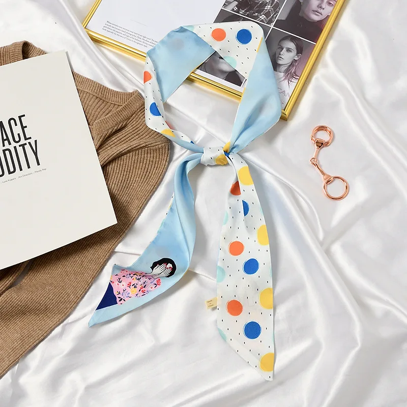 6x125cm Blooming Flowers Striped Dot Silk Scarf Ins Elegant Bags Ribbon Tie Band Neckerchief Hair Neck Scarves for Women 2021
6x125cm Blooming Flowers Striped Dot Silk Scarf Ins Elegant Bags Ribbon Tie Band Neckerchief Hair Neck Scarves for Women 2021