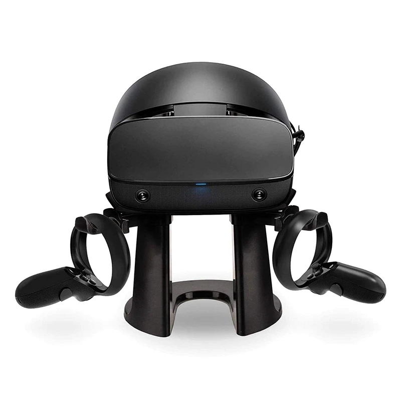 VR Stand Headset Display Holder Controller Mount Station for Oculus Rift S / Oculus Quest Contact Controllers Organizer